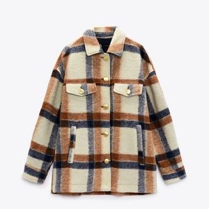 Women’s wool flannel jacket with gold buttons